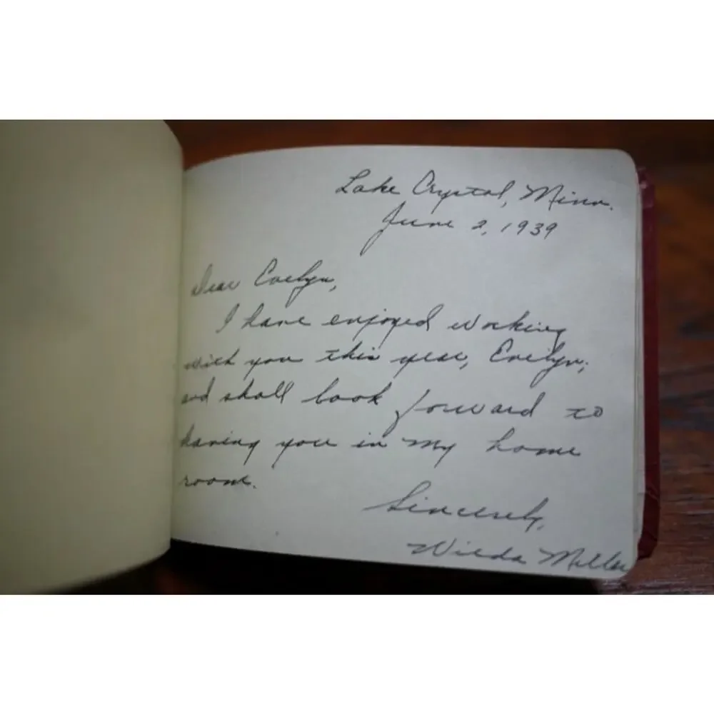 Vintage Antique 1937-39 School Lake Crystal Minnesota Class Autographs Scrapbook